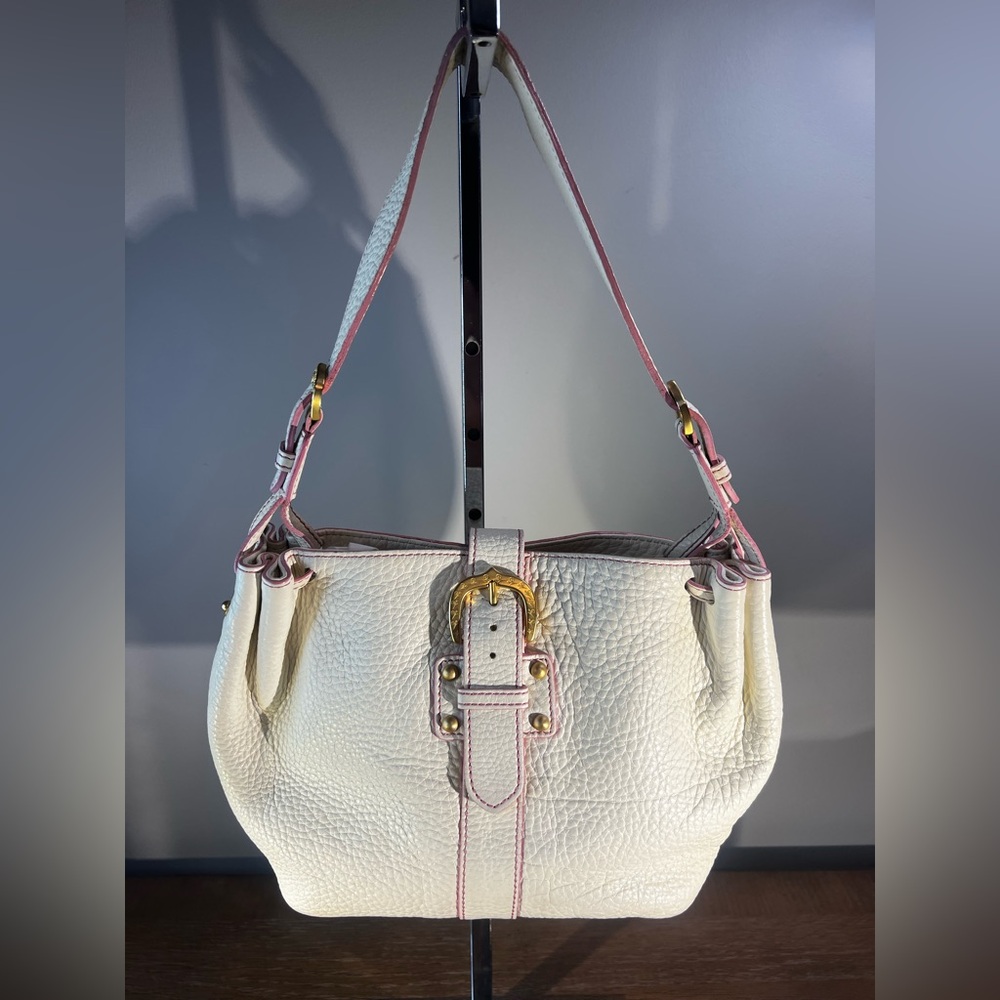 Dooney & Bourke Pink/White Marchesa Mini Gathered Shoulder Bag